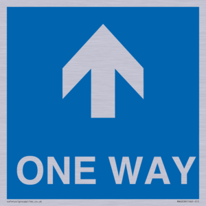 One way with up directional arrow